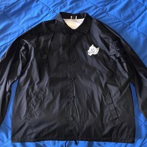 Black windbreaker